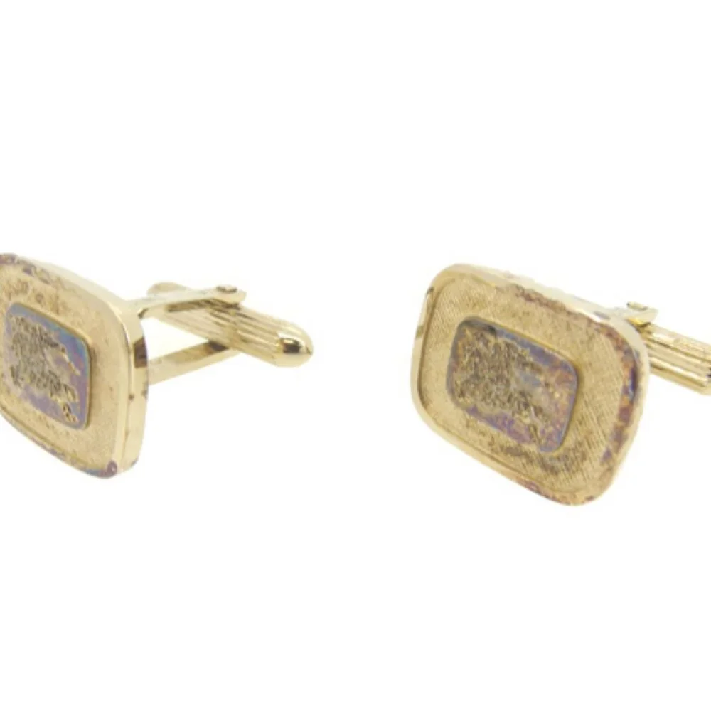 Burberry cuffs Gold Mens Authentic Used Y4024